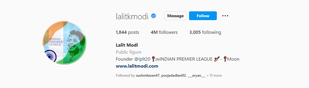 Lalit Modi drops Sushmita Sen's name from his Instagram bio, sparking split rumours. 