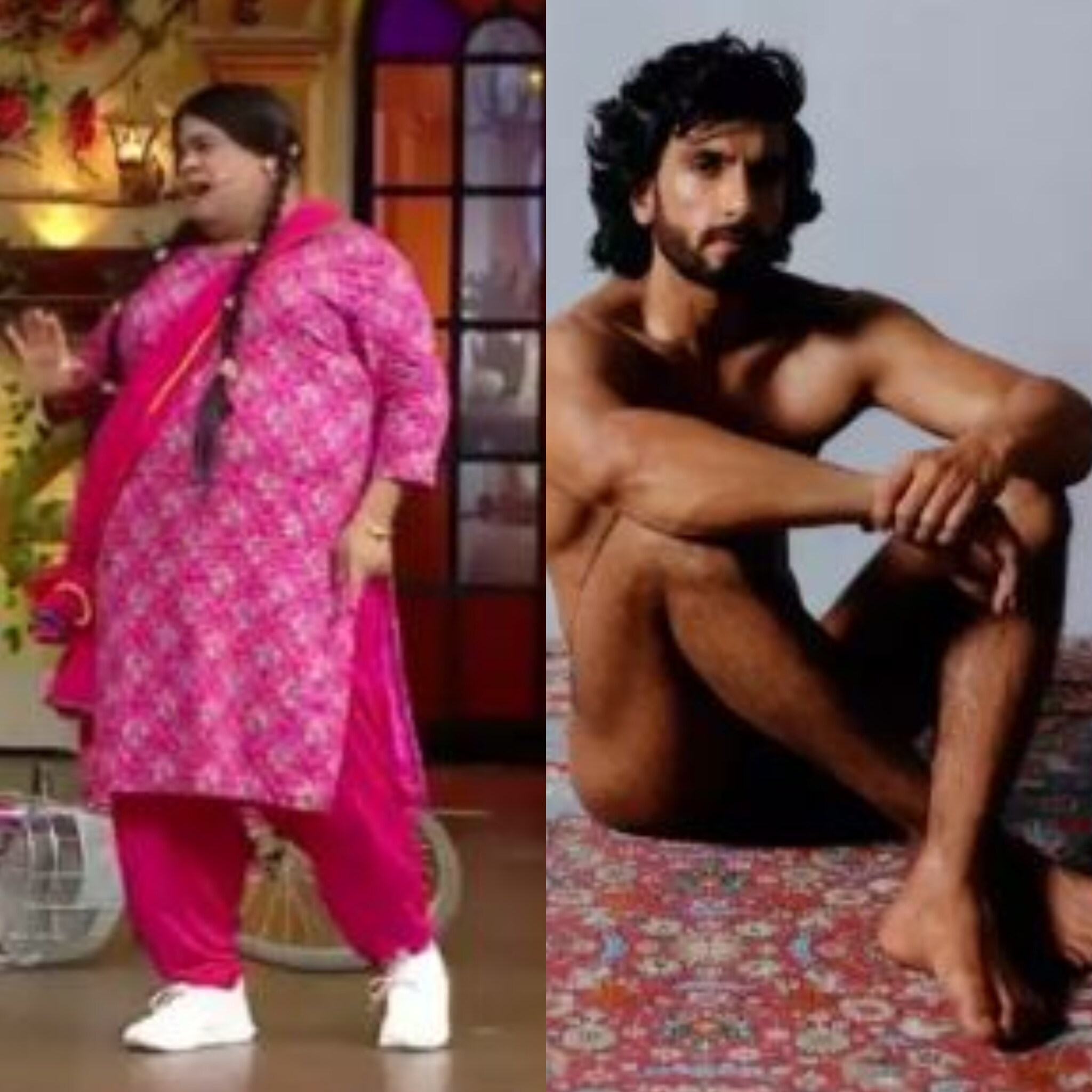 Prabhas Nude Photos - Kapil Sharma Show: Kiku Sharda Mocks Ranveer Singh's Nude Pics, Tells  Akshay Kumar 'I Took Ranveer's Clothes'