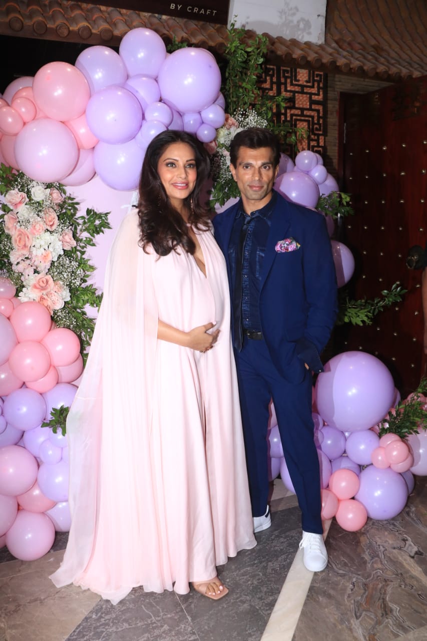 Bipasha wore a simple pink gown and looked absolutely pretty. (Photo: Viral Bhayani)