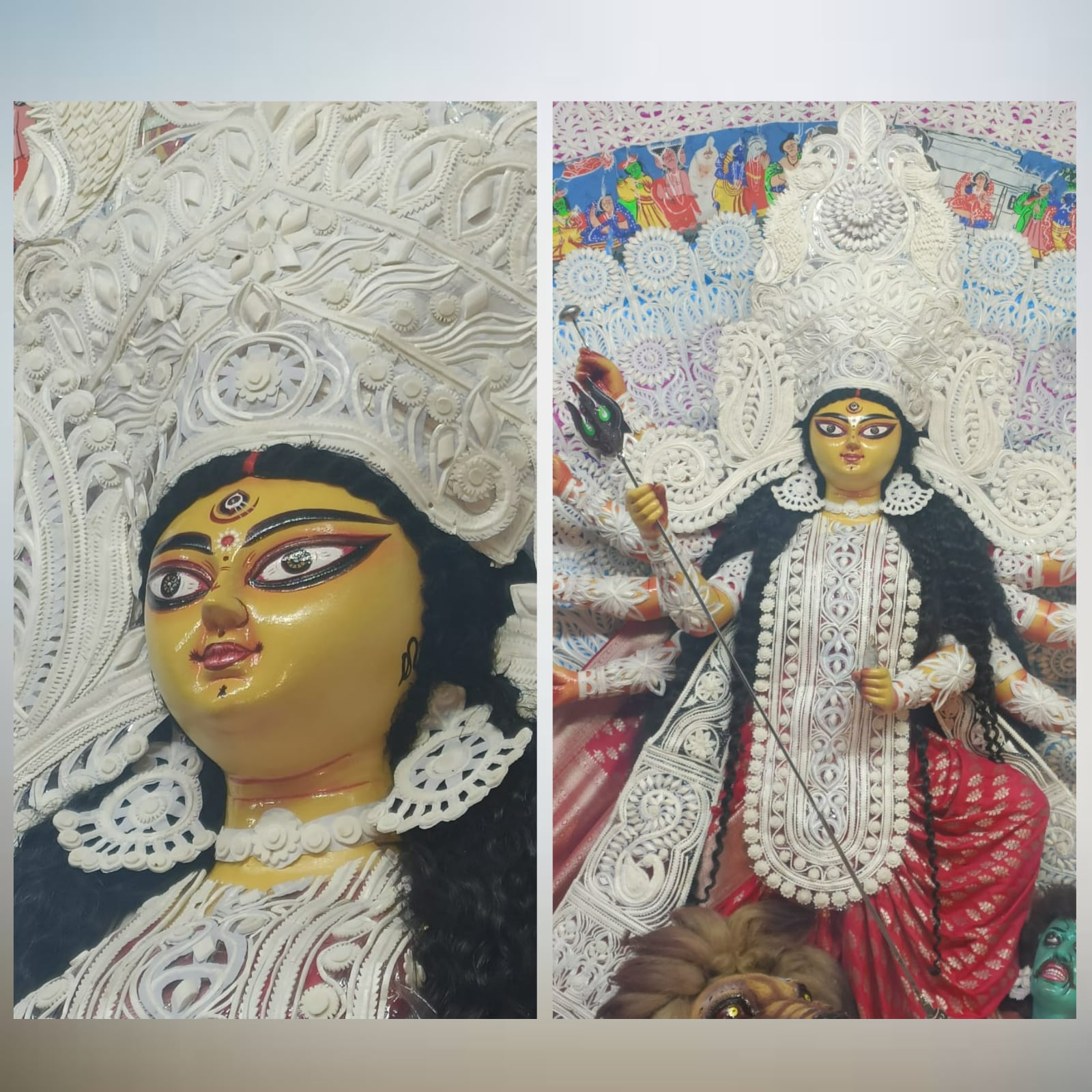 Color Empire Printed Designer Artistic A5 Reusable Laminate Paper Notebook  Diary | Maa Durga White | 600 God Designs | Write Draw And Erase | Sketch  Book | Reusable Pad | Art Book | Artistic Fan | Craft Book