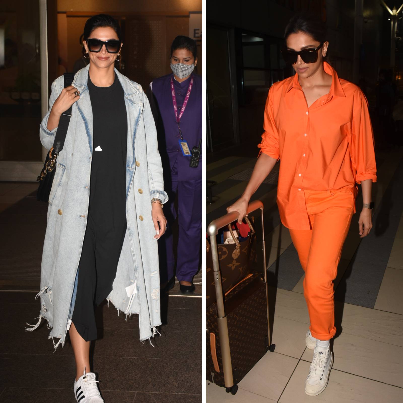 IN PICS: Deepika Padukone oozes oomph as she arrives wearing an oversized  camo jacket at the airport