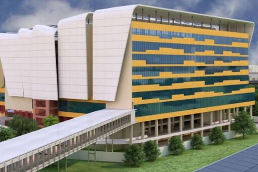The nine-floor building spread over two blocks will have multi-modal connectivity from the third floor at the concourse level to the adjacent existing Indian Railway station, a BRT bus station and the upcoming Ahmedabad Metro Phase-I, AEC Metro station. (Image/News18)