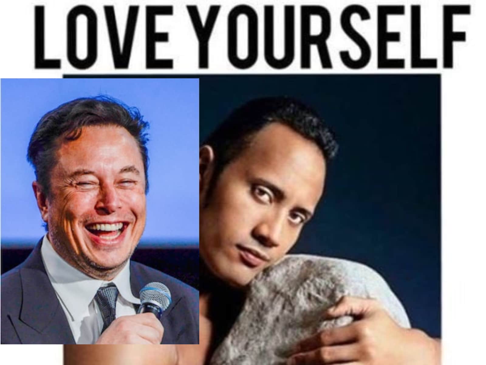Love Yourself': Elon Musk's Newest 'Dad Joke' is a Meme of The Rock Holding  a Rock - News18