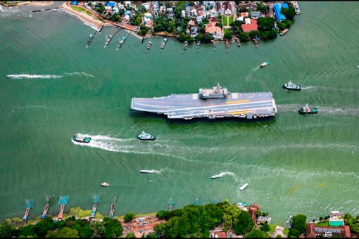 India’s first indigenous aircraft carrier INS Vikrant was commissioned by Prime Minister Narendra Modi at Cochin Shipyard Limited in Kochi, on September 2, 2022. (@narendramodi/PTI/AP)