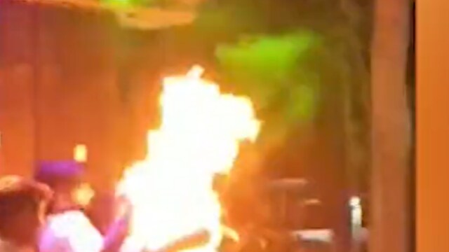Surat Man Accidentally Sets Himself on Fire During Dangerous Stunt at ...