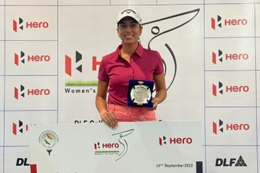 Gaurika Bishnoi Wins 13th Leg of Hero Women's Pro Golf Tour after Rain Cancels Final Round (IANS Image)