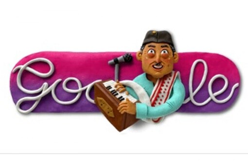 Today’s Google Doodle celebrates the birth anniversary of Dr Bhupen Hazarika. (Image: Google.com)
