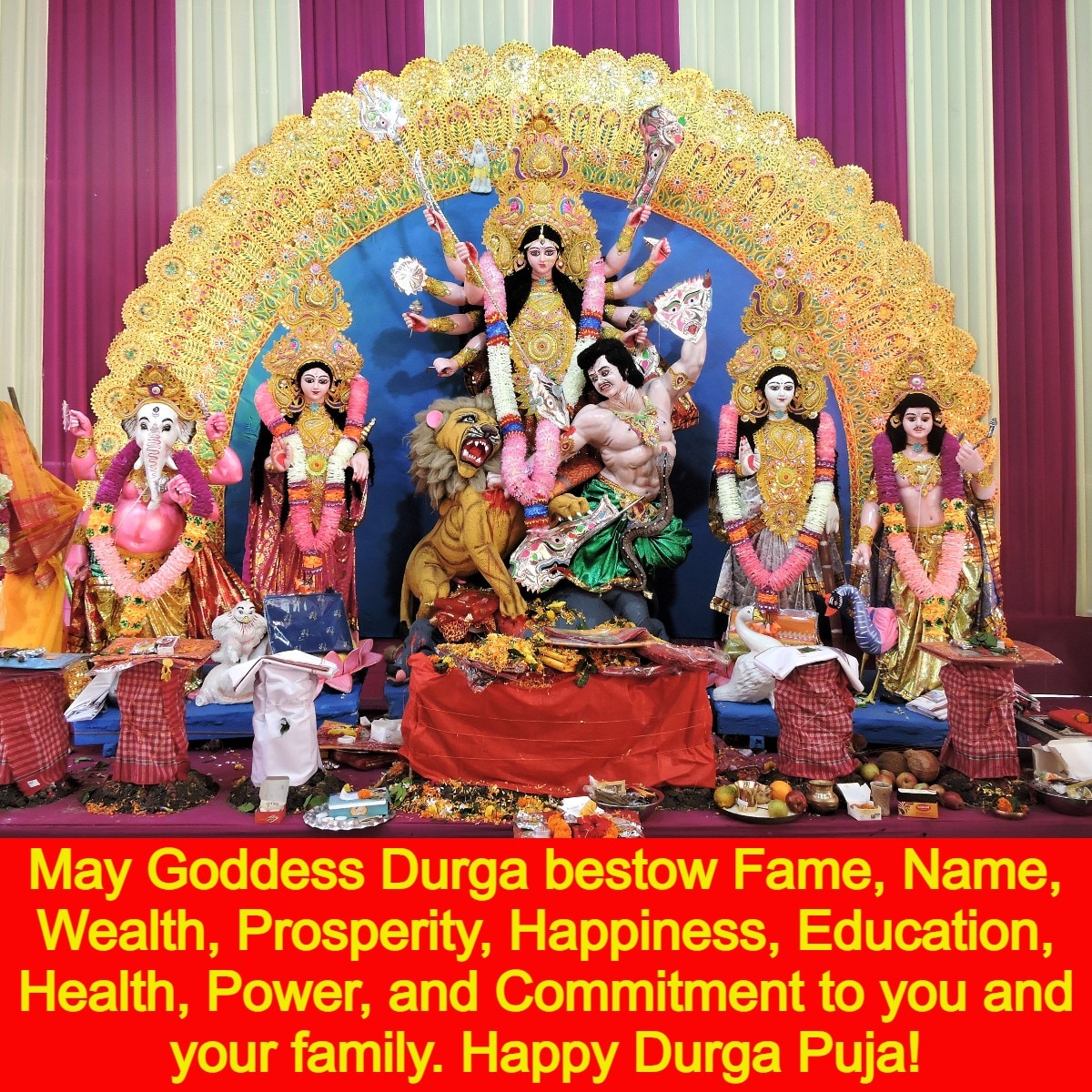 Happy Durga Puja 2022 Best Wishes messages quotes greetings SMS WhatsApp and Facebook status to share with your family and friends Image Shutterstock