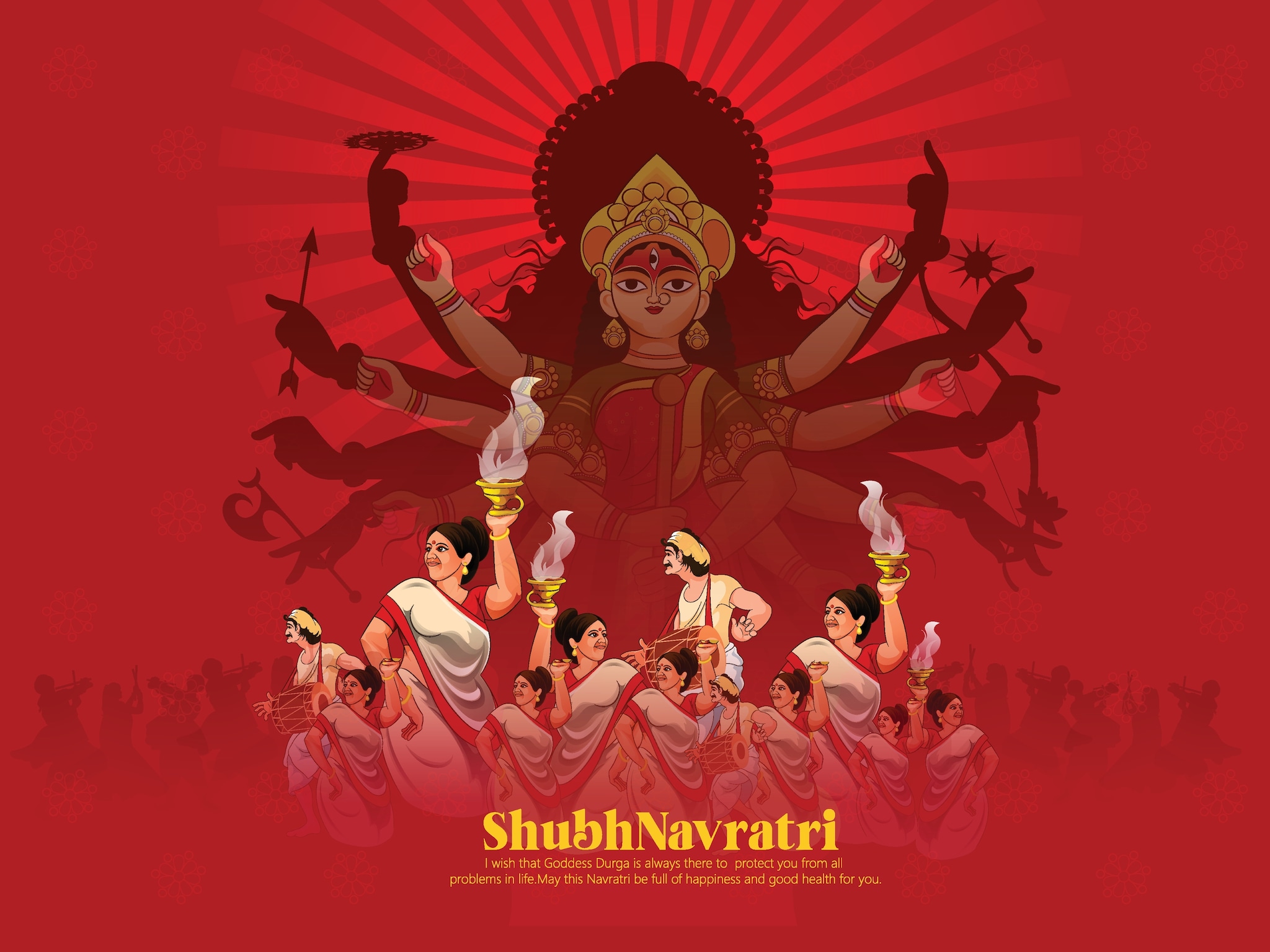 Happy Shardiya Navratri Wishes Stickers, Quotes in English, SMS, Greetings,  GIF, HD Images, and Wallpapers for Facebook, Instagram, Twitter & WhatsApp