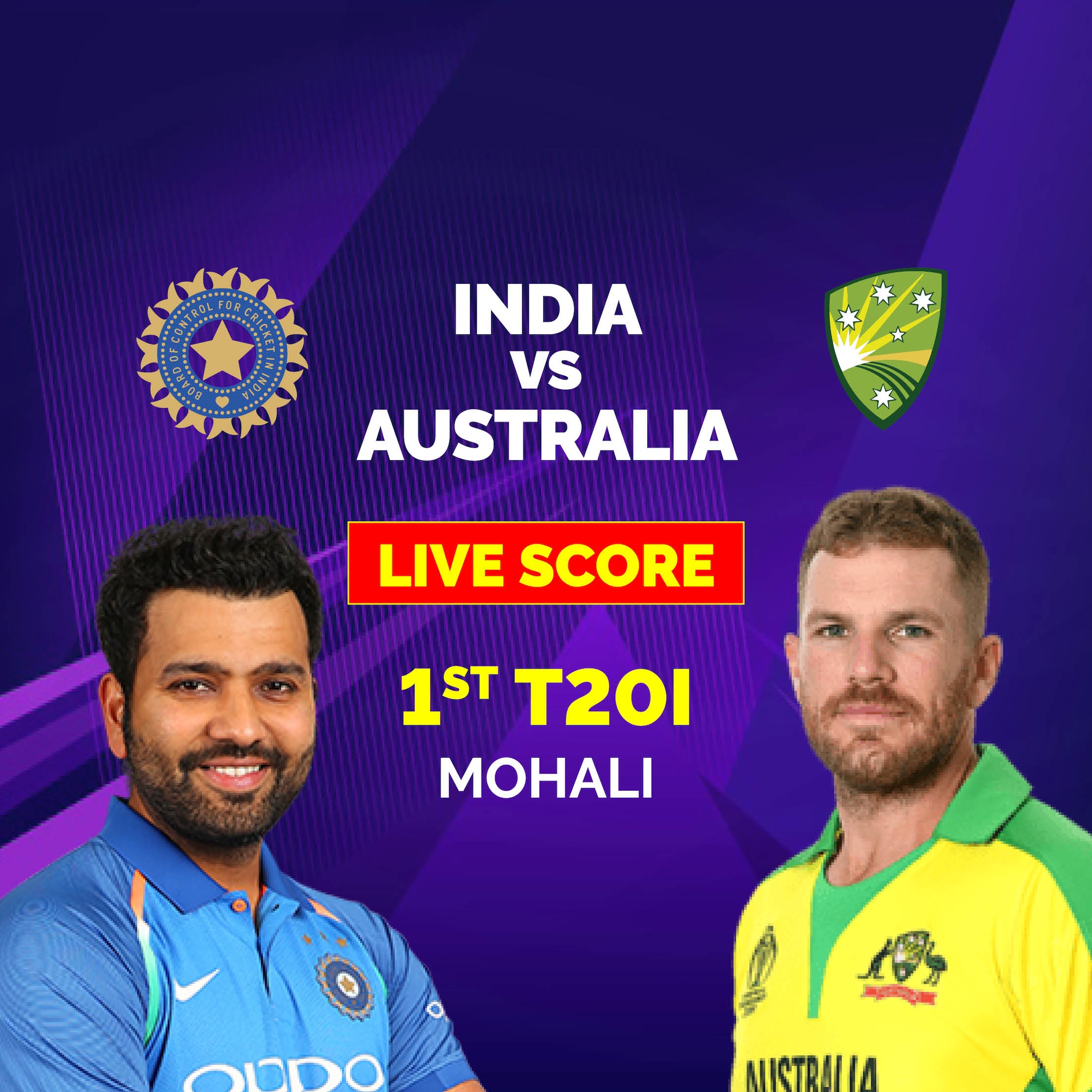 India vs Australia 1st T20I Highlights Australia Win by 4 Wickets, Go 1-0 up in the 3-match Series