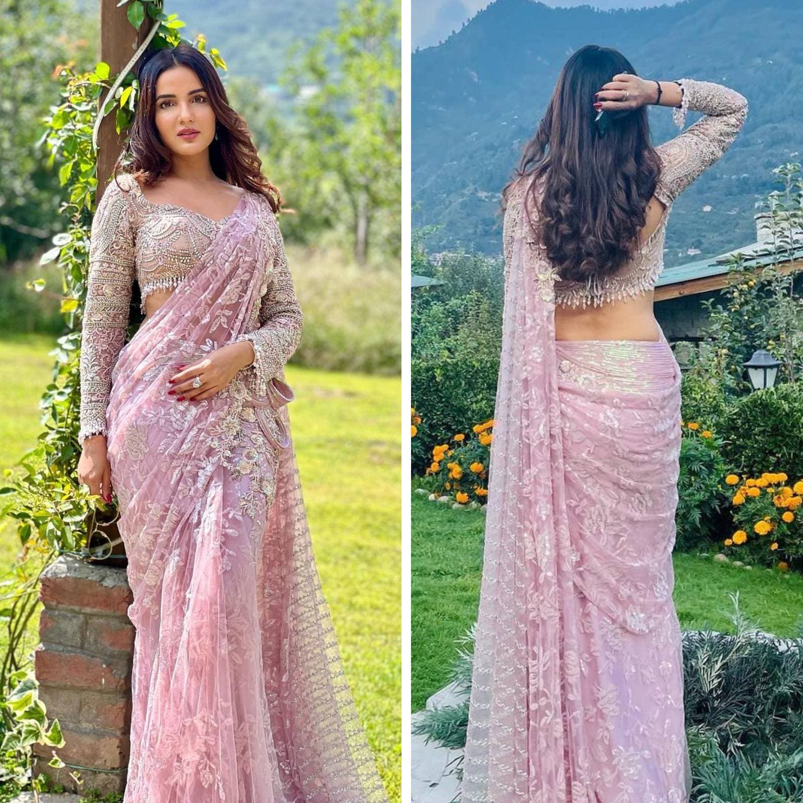 Jasmin Bhasin Is A Vision To Behold In Transparent Lavender Saree, Check  Out The TV Diva's Most Gorgeous Saree Moments