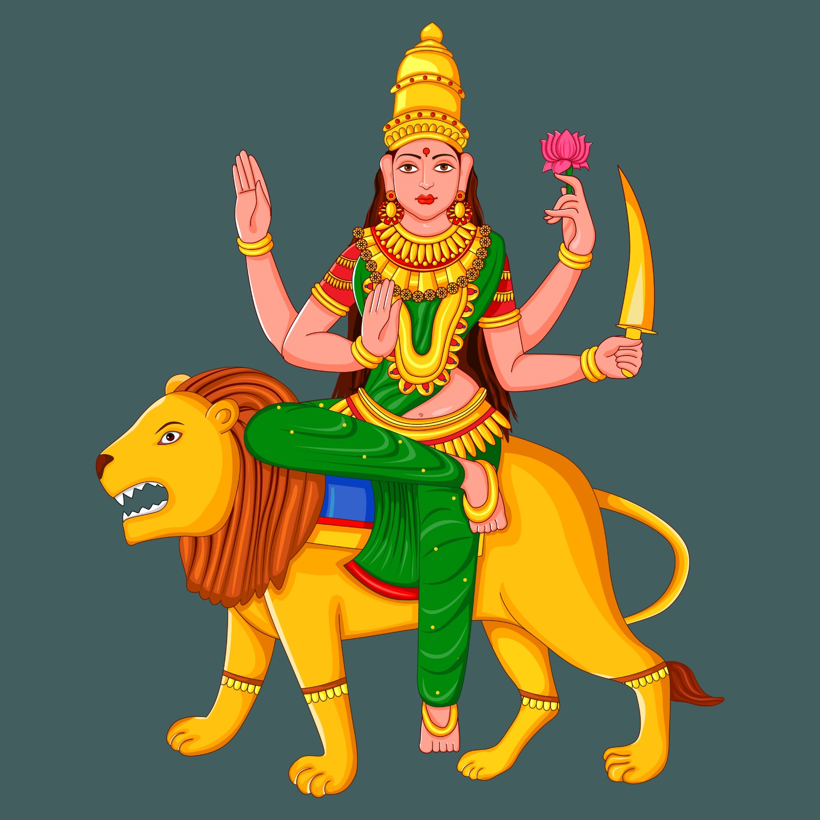 Navratri 2022 Day 6 Date Colour Of The Day Maa Katyayani Puja Vidhi Shubh Muhurat Mantras 7518