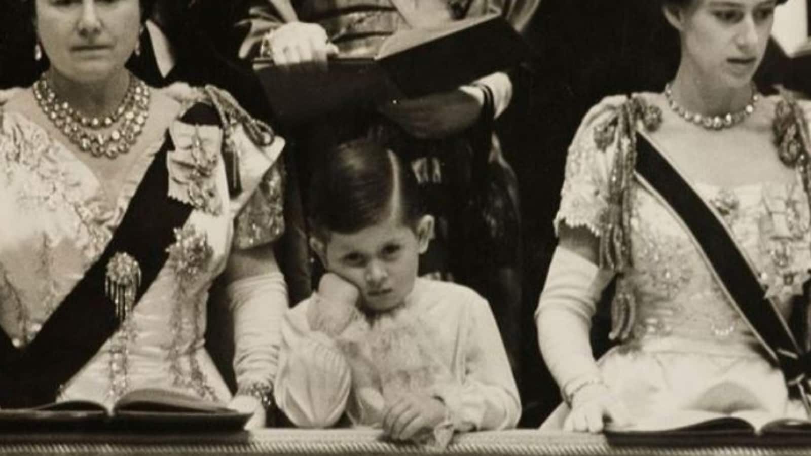 King Charles, Then 4, Looks 'Bored' at Queen's Coronation Ceremony in