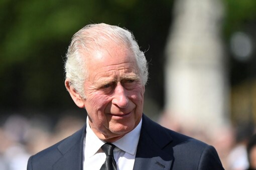 Britain's King Charles looks on outside Buckingham Palace, following the passing of Britain's Queen Elizabeth, in London on September 9. (Reuters Image)