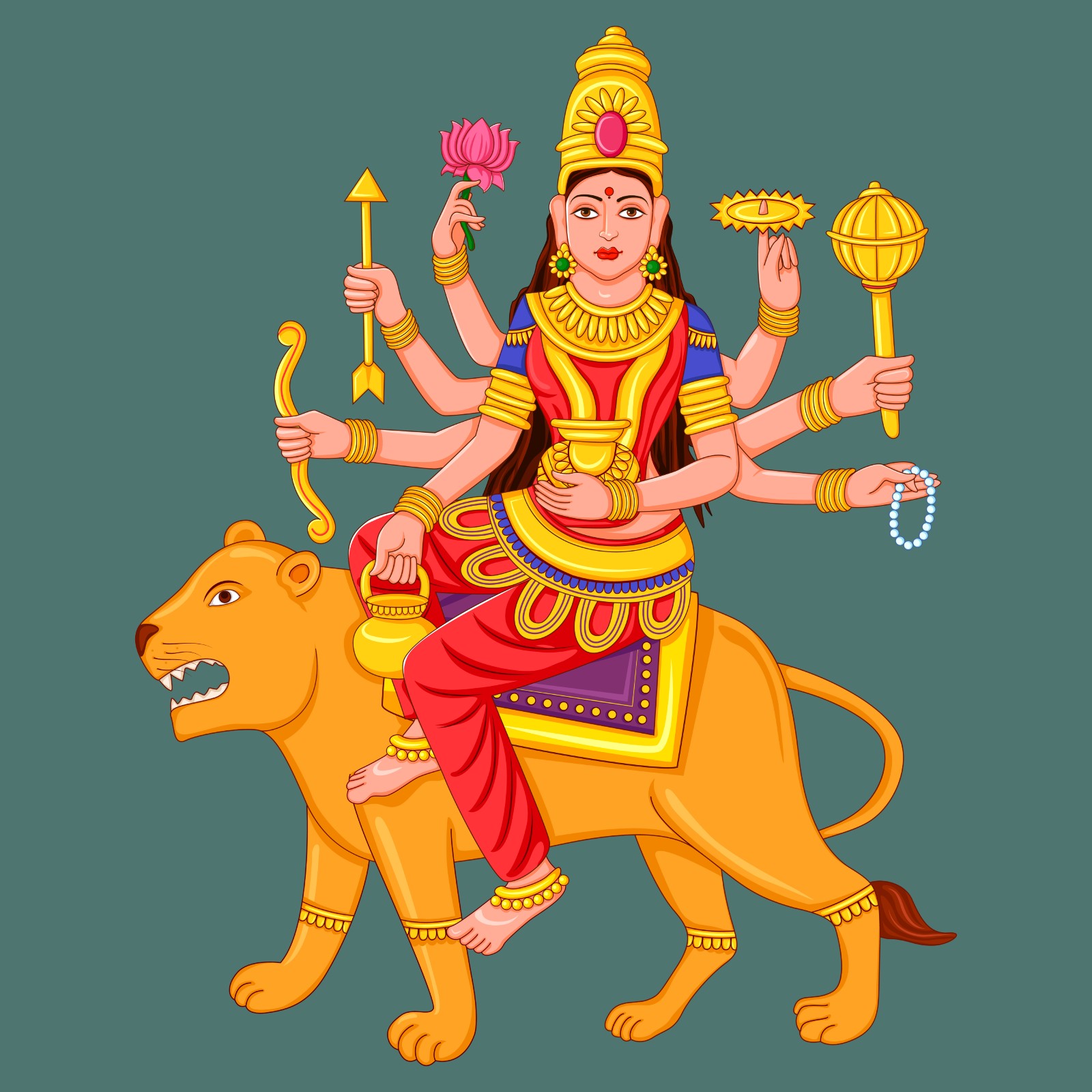 Navratri 2022 Day 4 Goddess Kushmanda is known as the goddess who blesses her devotees with wealth prosperity and health Representative image Shutterstock