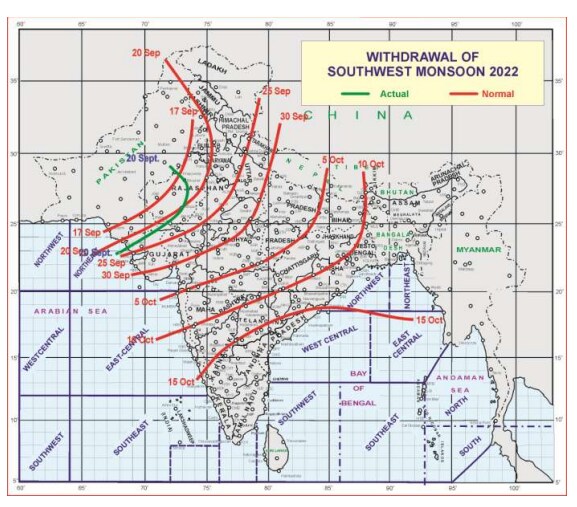 Withdrawal of southwest monsoon
