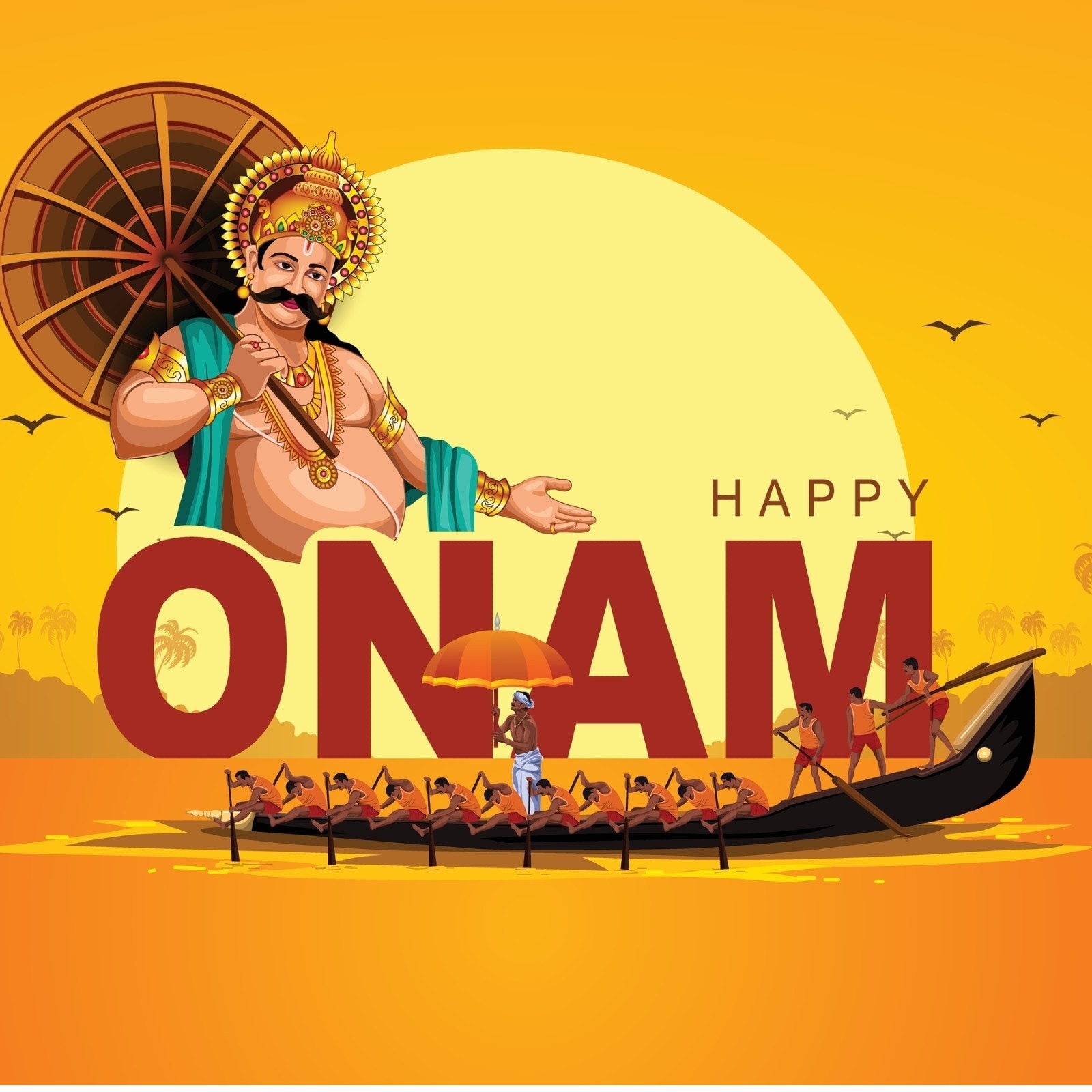 Ccelebration Background For Happy Onam Festival Of South India • Wall