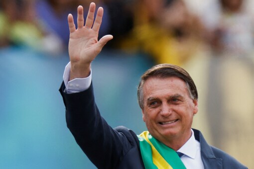 Brazil's President Jair Bolsonaro gestures during a military parade to celebrate the bicentennial independence of Brazil, in Brasilia, Brazil (Image: Reuters)