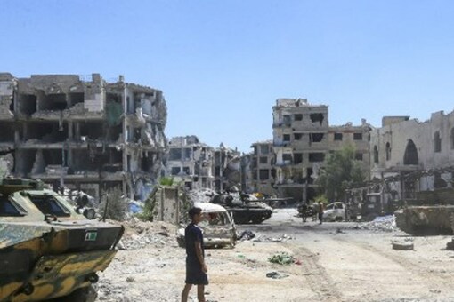 Visuals from Hajar al-Aswad neighbourhood of the Syrian capital Damascus (Image: AFP)