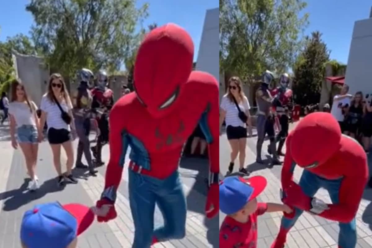 There He is': Little Boy With Spiderman Hat Meets His Superhero in Adorable  Video