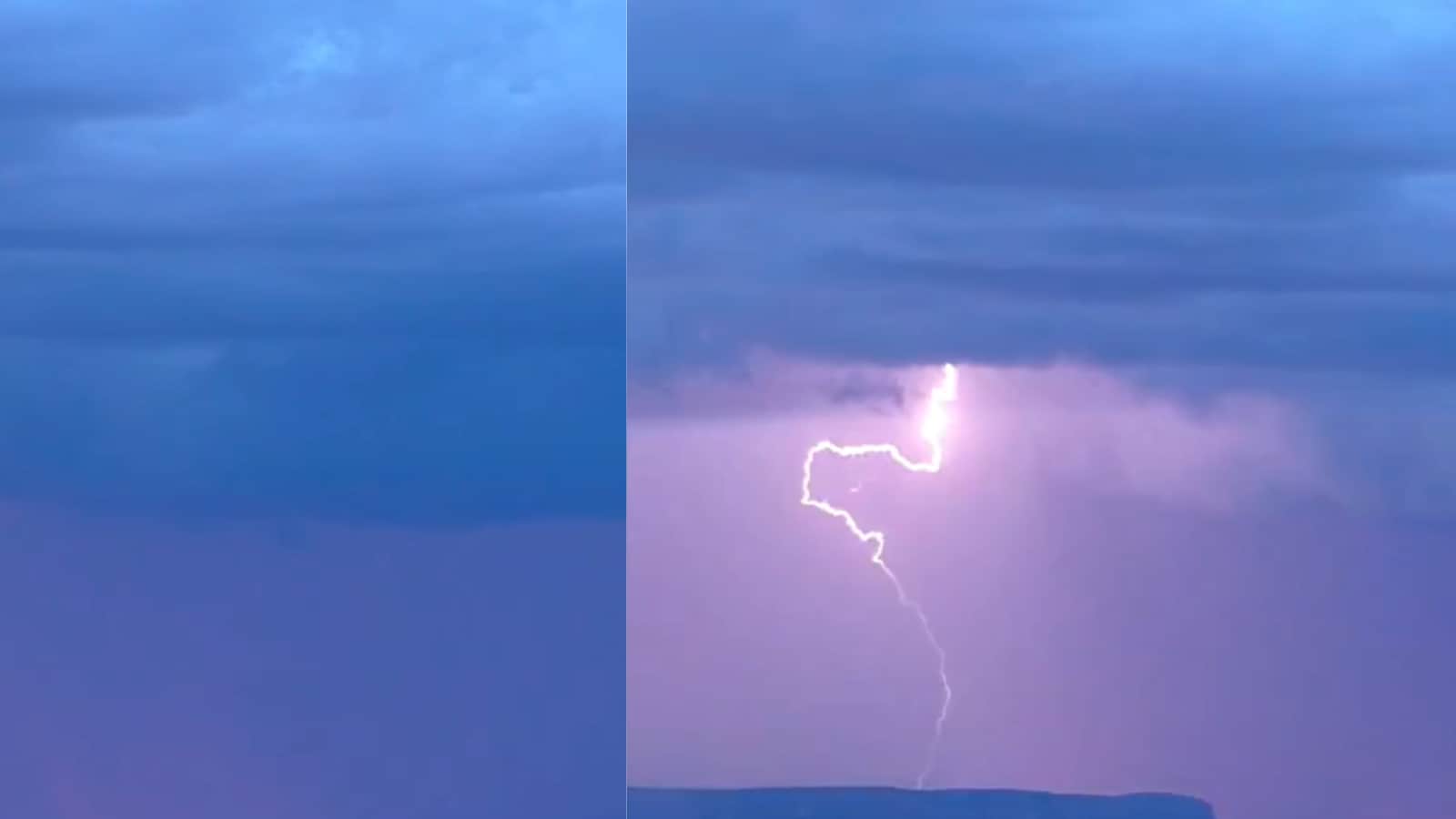 'Incredible' Video Shows Thunderstorm And Lightning Strikes Over The