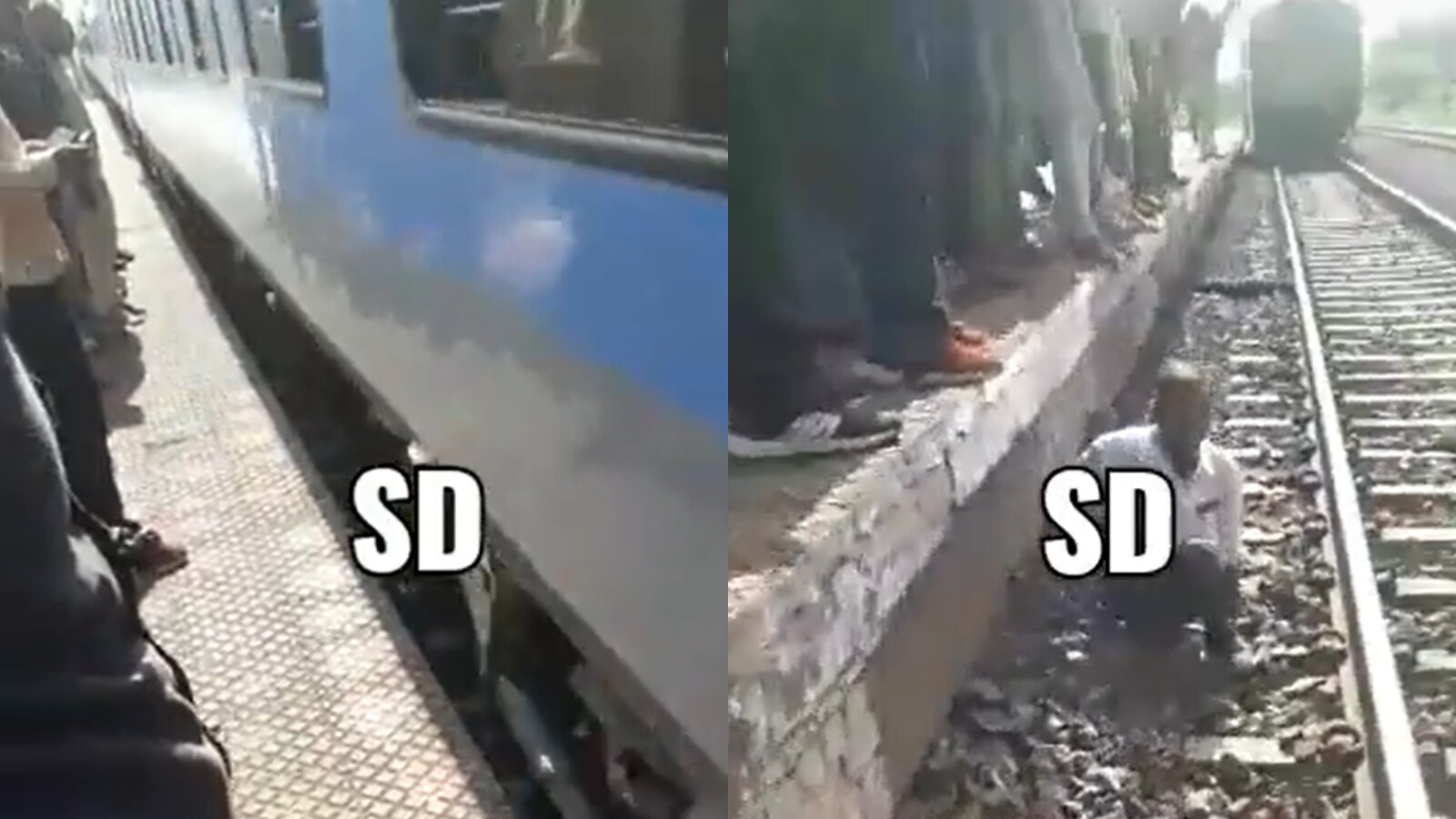 Watch Man Miraculously Survives After Falling On Tracks As Train Passes Over Him In Up