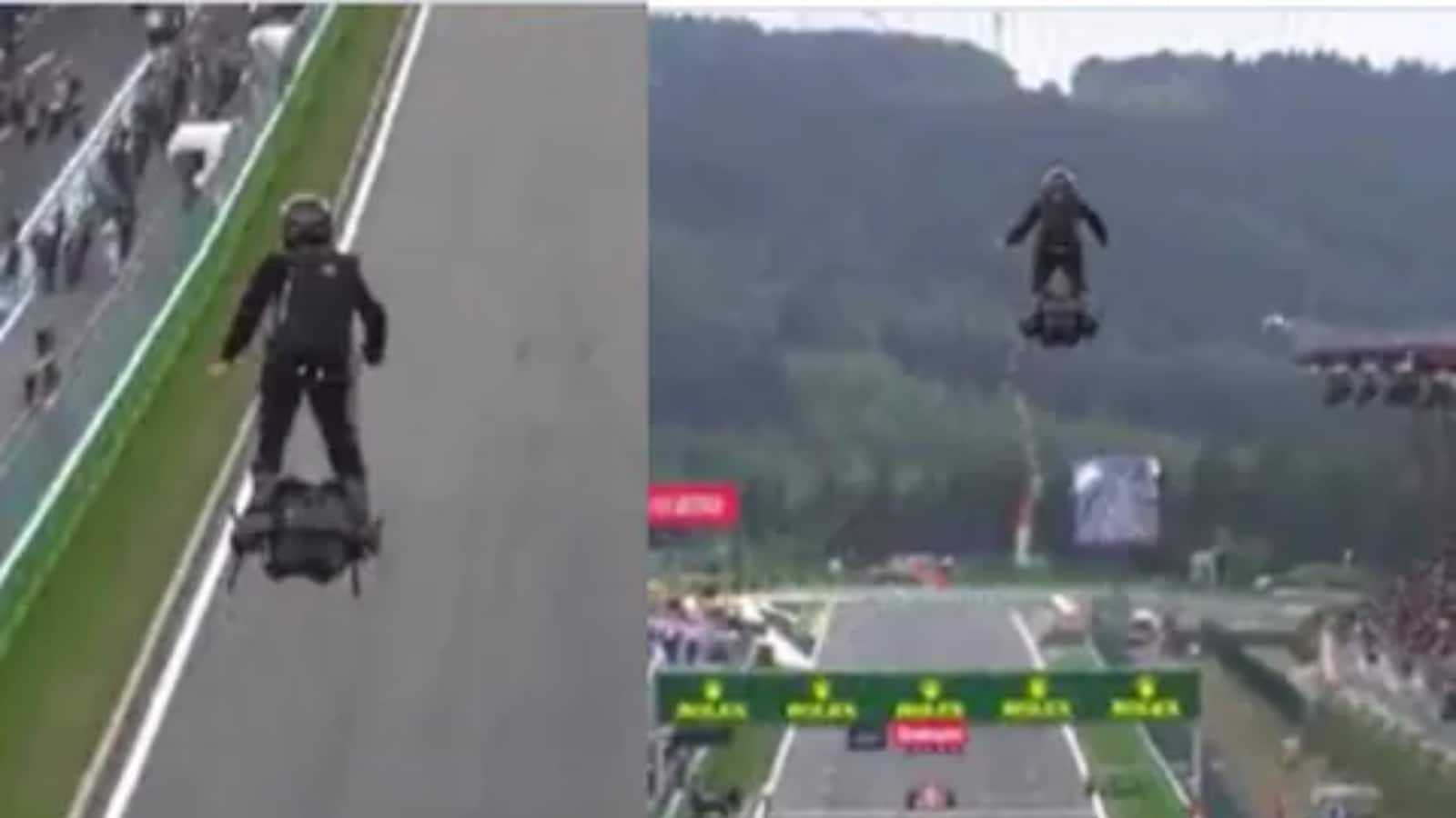 Watch: F1 Fans Left Amazed By Flying Man on Track at Belgian Grand Prix ...