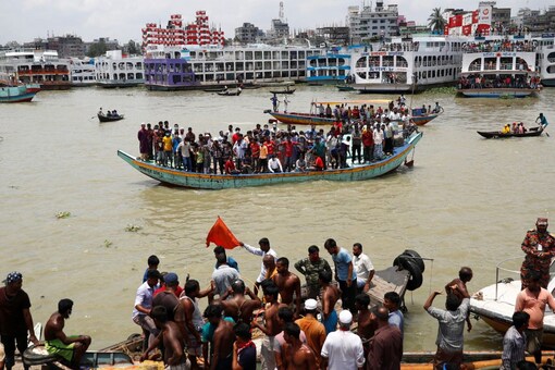 A passenger ferry capsized in the river Buriganga in Dhaka, Bangladesh, on June 29, 2020. (Image: REUTERS/Mohammad Ponir Hossain/File)
