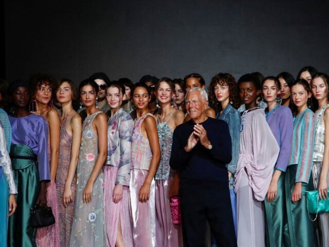 Milan Fashion Week Giorgio Armani Brings Plenty Of Sparkle With