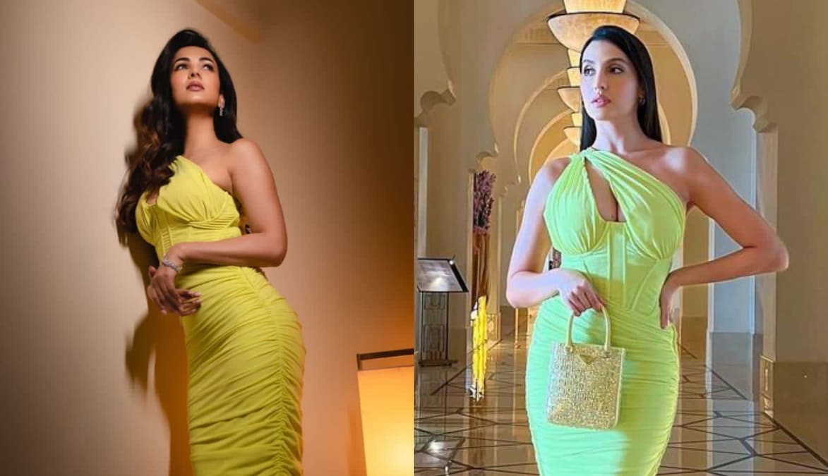 Sonal Chauhan Or Nora Fatehi? Who Wore The Neon Green Midi Dress Better?