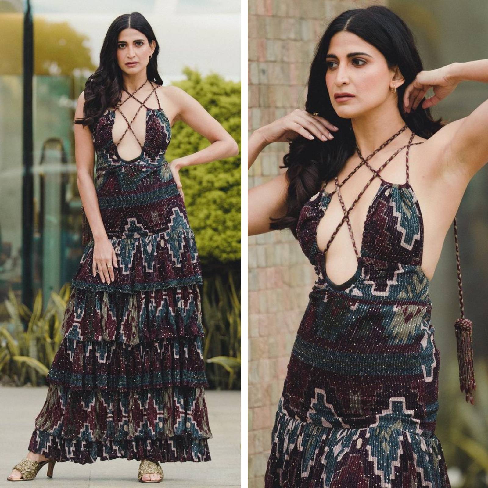 Aahana Kumra looks sassy in corset lilac bodycon dress, see pics