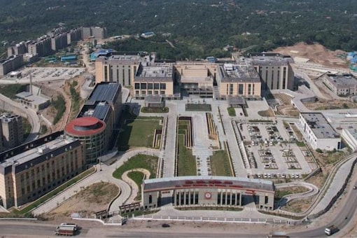 AIIMS, Bilaspur, constructed at a cost of more than Rs 1,470 crore, is a state-of-the-art hospital with 18 specialty and 17 super-specialty departments (Image: Twitter/@narendramodi)