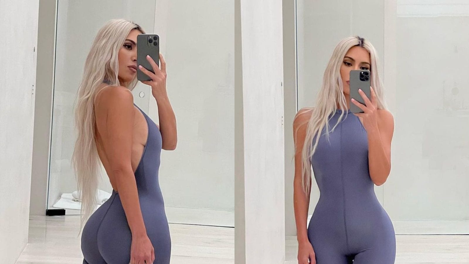 So Hot Kim Kardashian Flaunts Curves In Skintight Bodysuit Clicks
