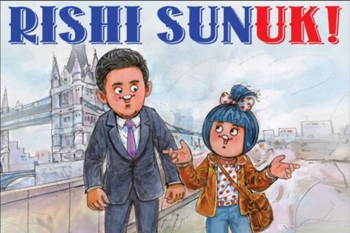 Amul Congratulates New UK PM Rishi Sunak With a Punny Doodle Amul Congratulates New UK PM Rishi Sunak With a Punny Doodle