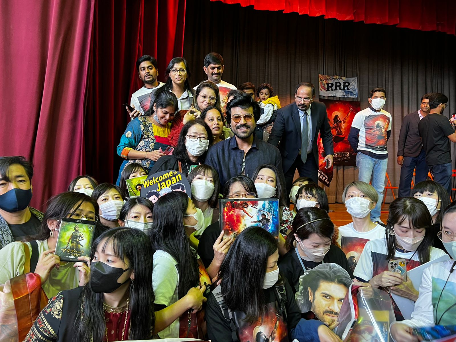 Ram Charan interacts with school kids in Japan. 