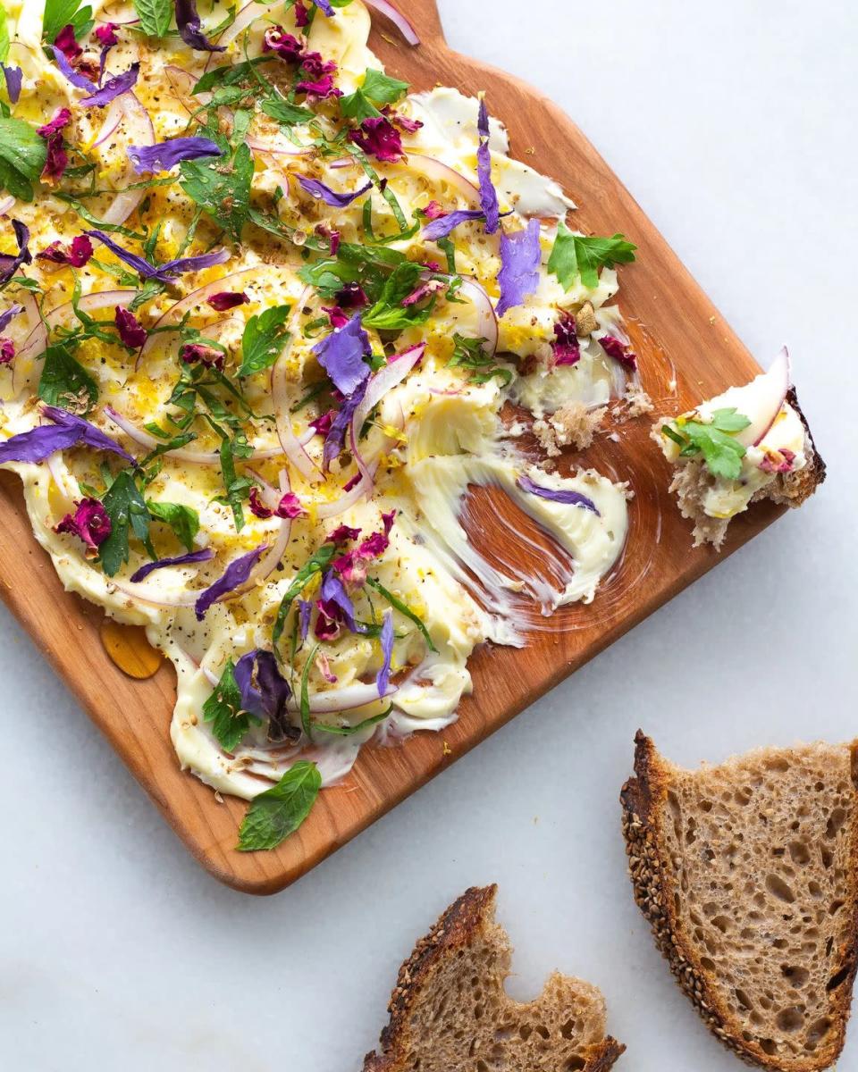 Mango, Garlic, and Coriander  butter board