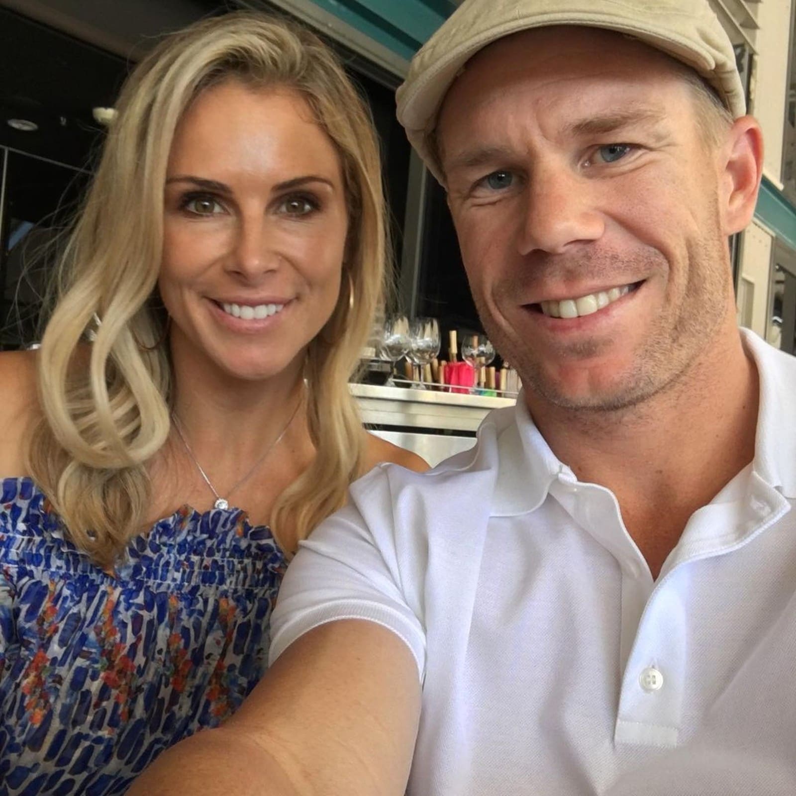 Australian cricketer David Warner with his wife. (Image: Instagram)