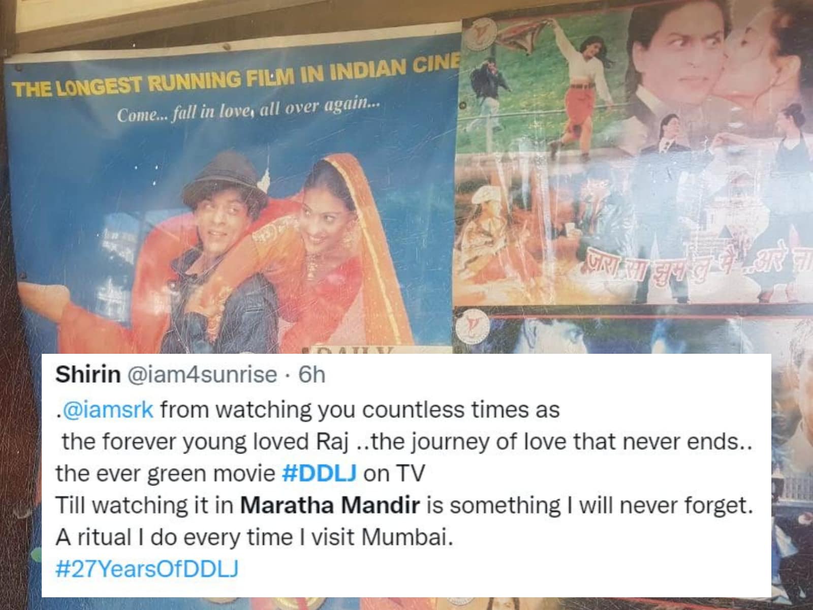 DDLJ Completes 27 Years: Fans Share Memories of Watching SRK-Kajol at  Maratha Mandir - News18