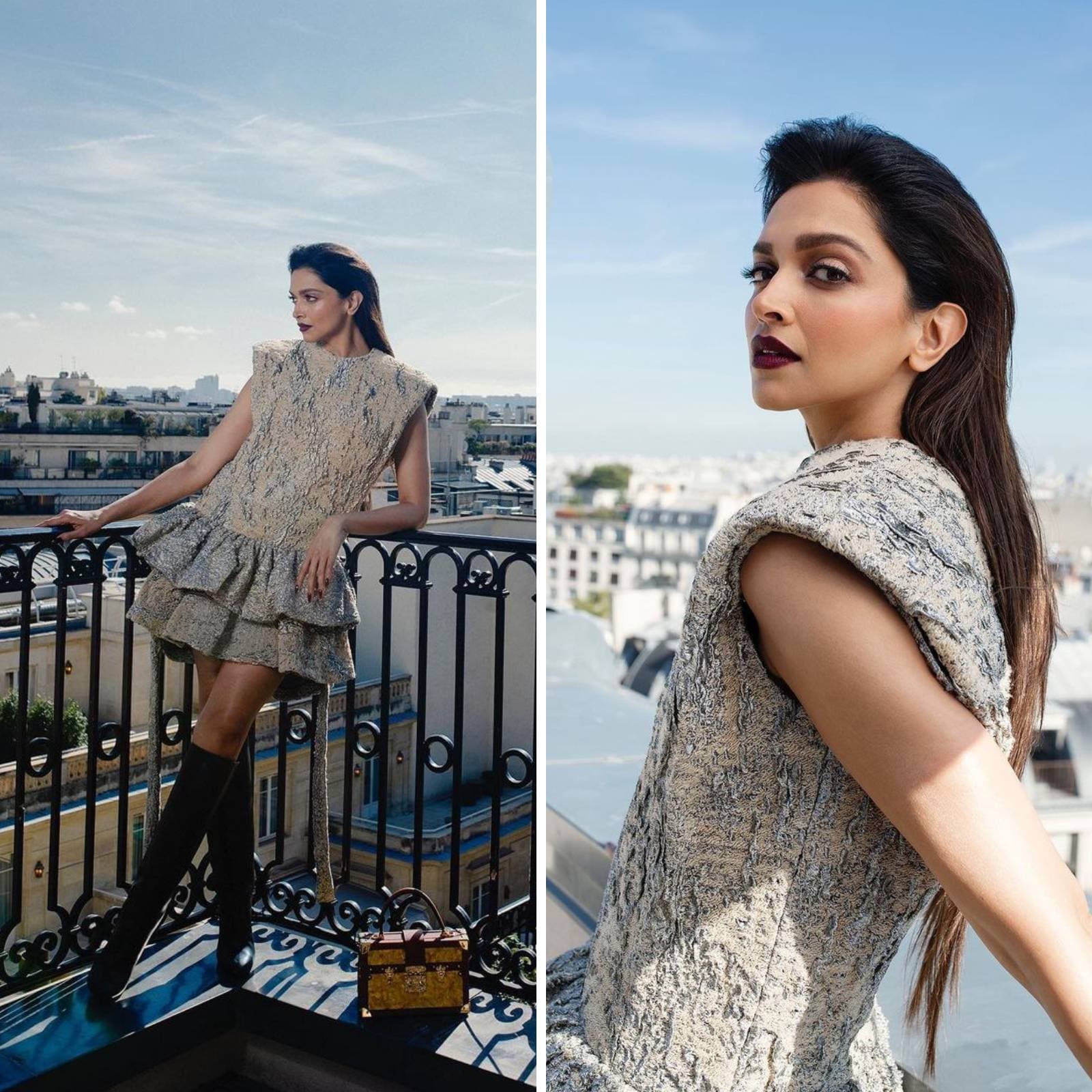 Deepika Padukone stuns at Paris Fashion Week in a monochrome look and  smokey eyes [View Pics]