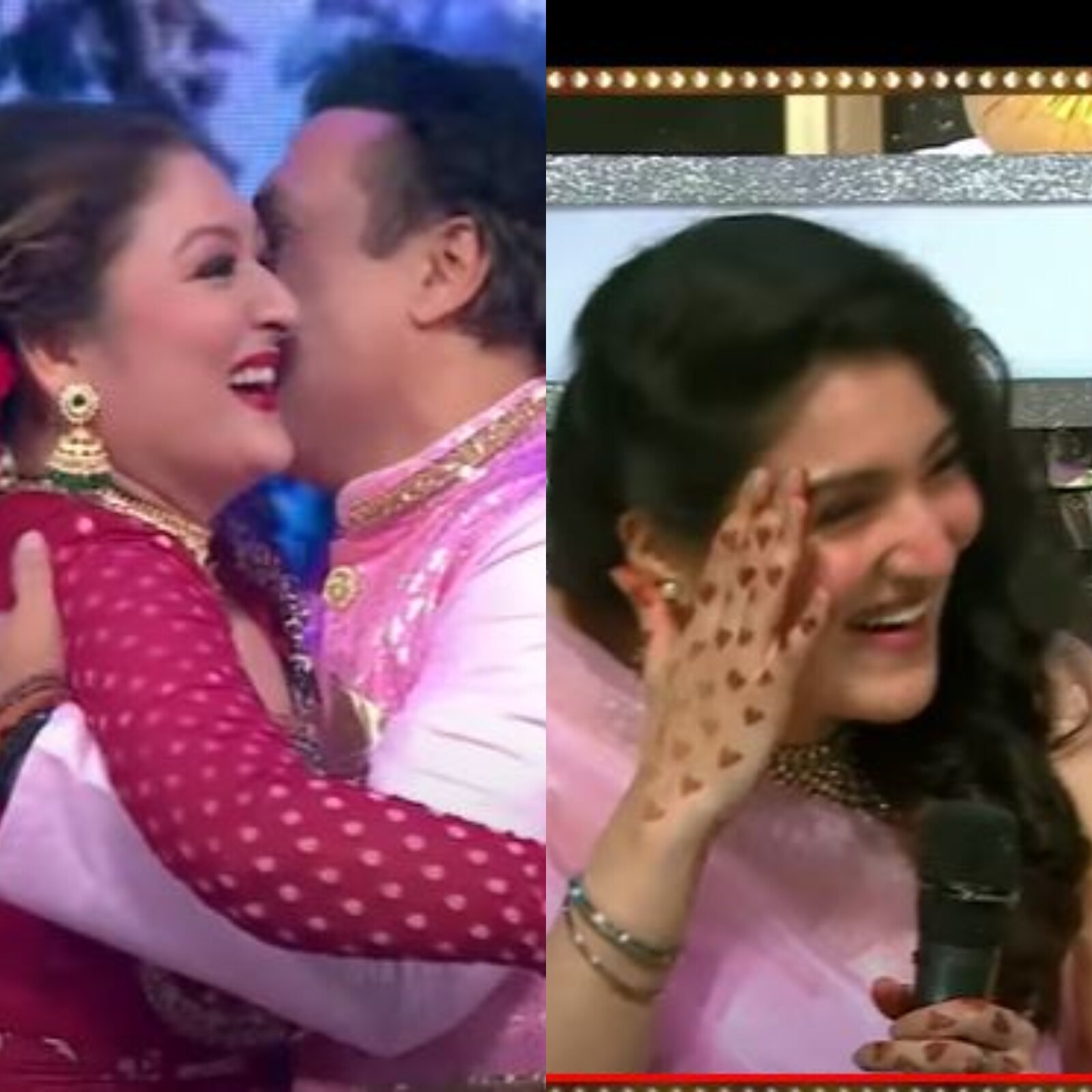1600px x 1600px - Govinda Gets Romantic With Wife Sunita on Indian Idol 13, Watch Daughter  Tina's Reaction - News18