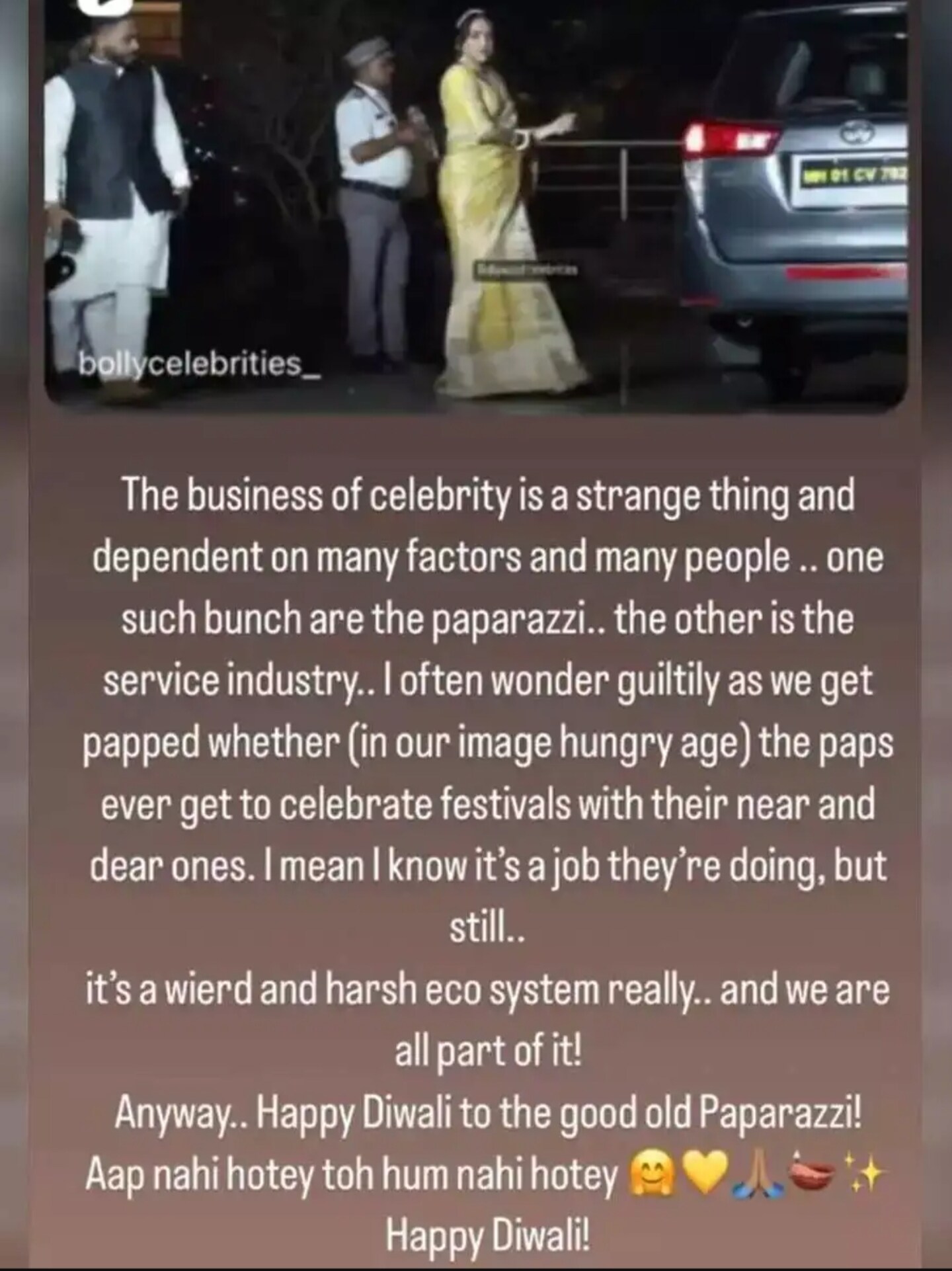 Swara Bhasker expressed her admiration towards the Paparazzi in her Instargram Post.