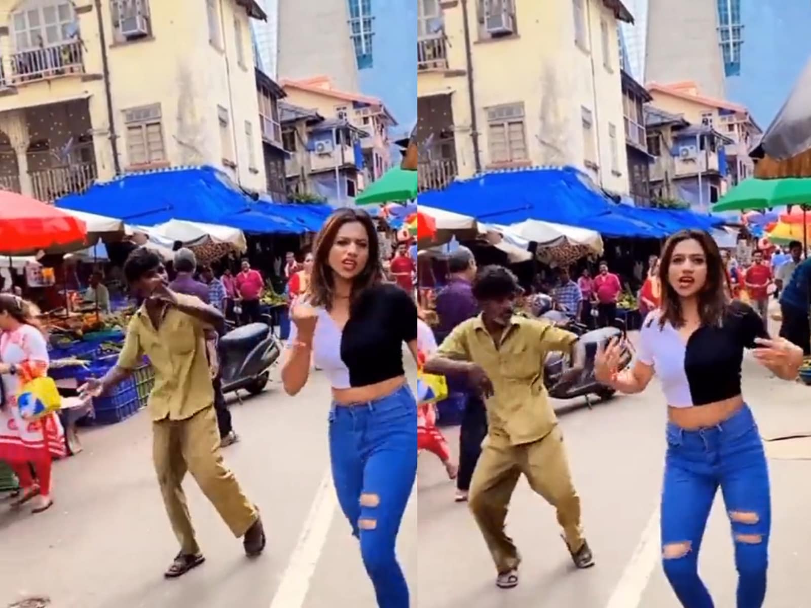 Woman Dances to 'Dilbar Dilbar' on Busy Street, Stranger Joins in and Steals the Show Woman Dances to 'Dilbar Dilbar' on Busy Street, Stranger Joins in and Steals the Show