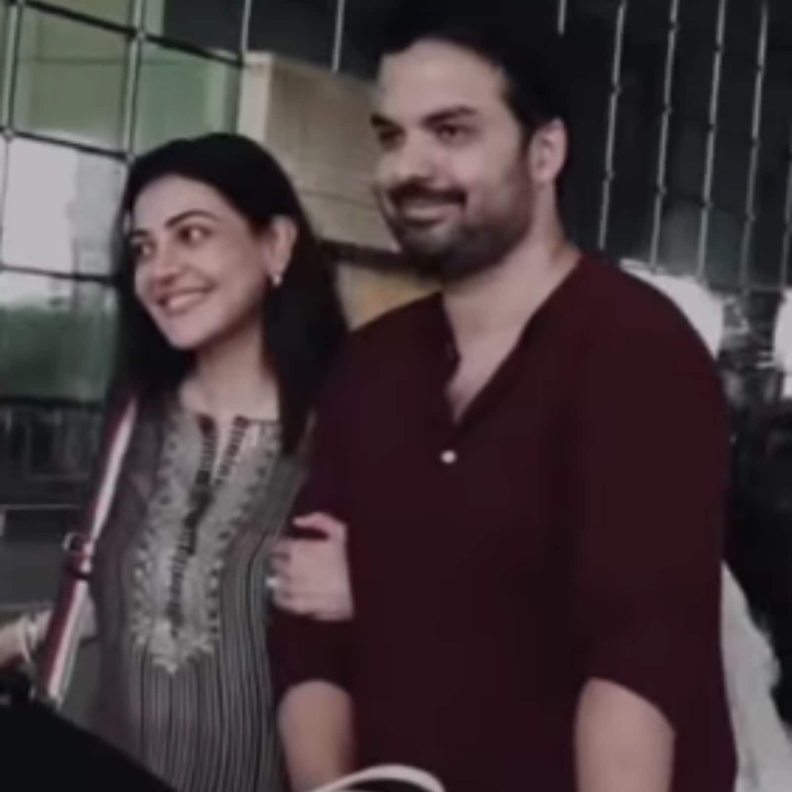 Prabhas And Kajal Sexy Videos - Kajal Aggarwal Reveals Son Neil Kitchlu's Face As Paps Click Them At The  Airport, Watch Video - News18