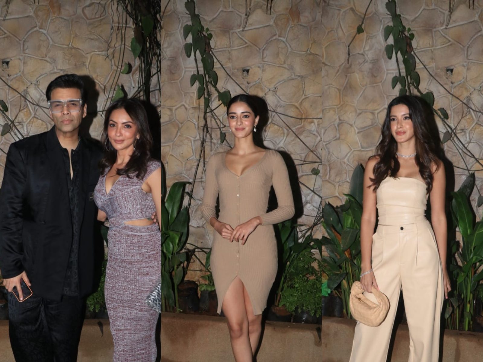 Karan Johar Ananya Panday Shanaya Kapoor Others Attend Bunty Sajdeh S Birthday Bash In Mumbai