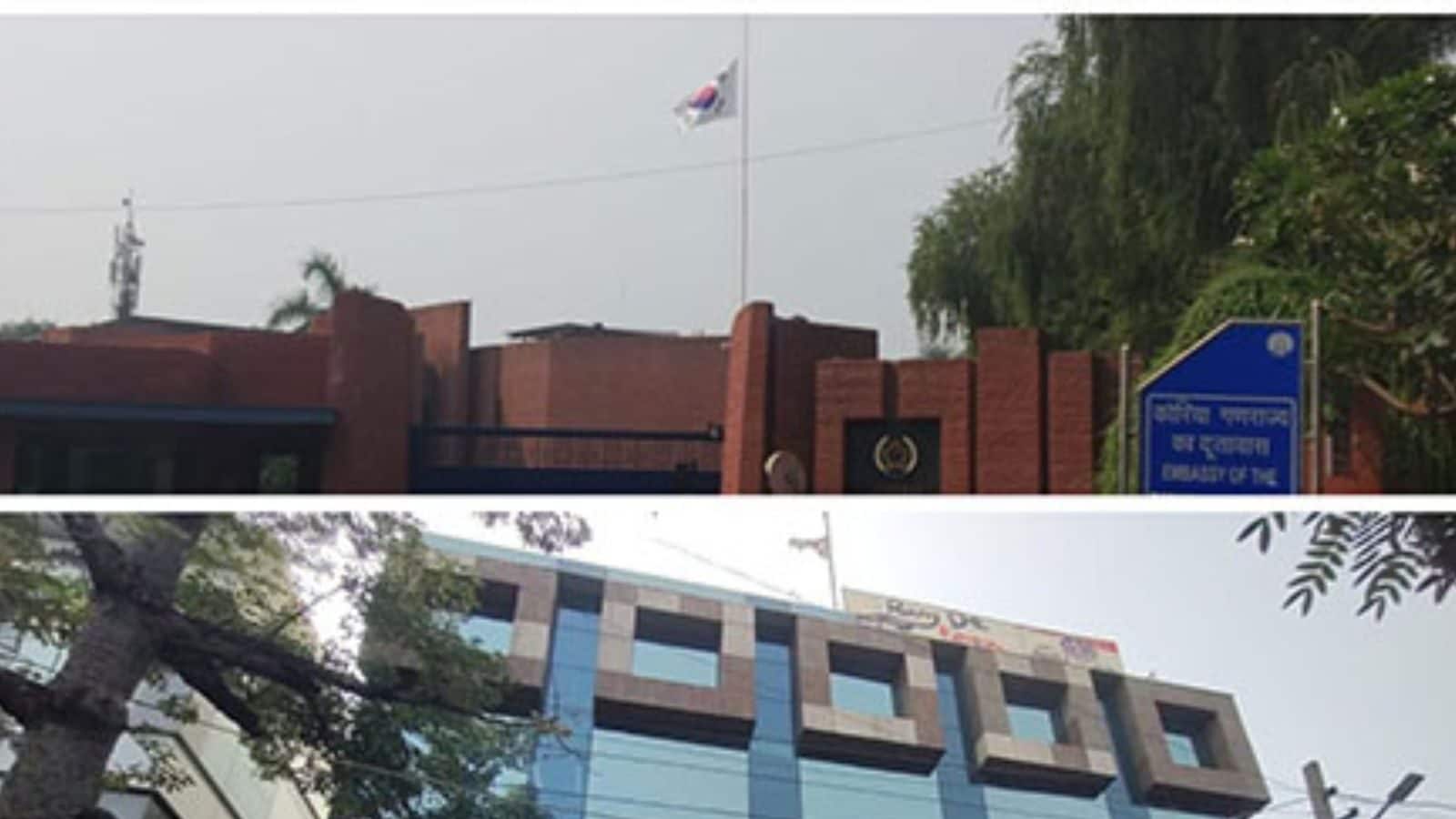 Flag at S Korean Embassy in Delhi Flies at Halfmast to Mourn Victims