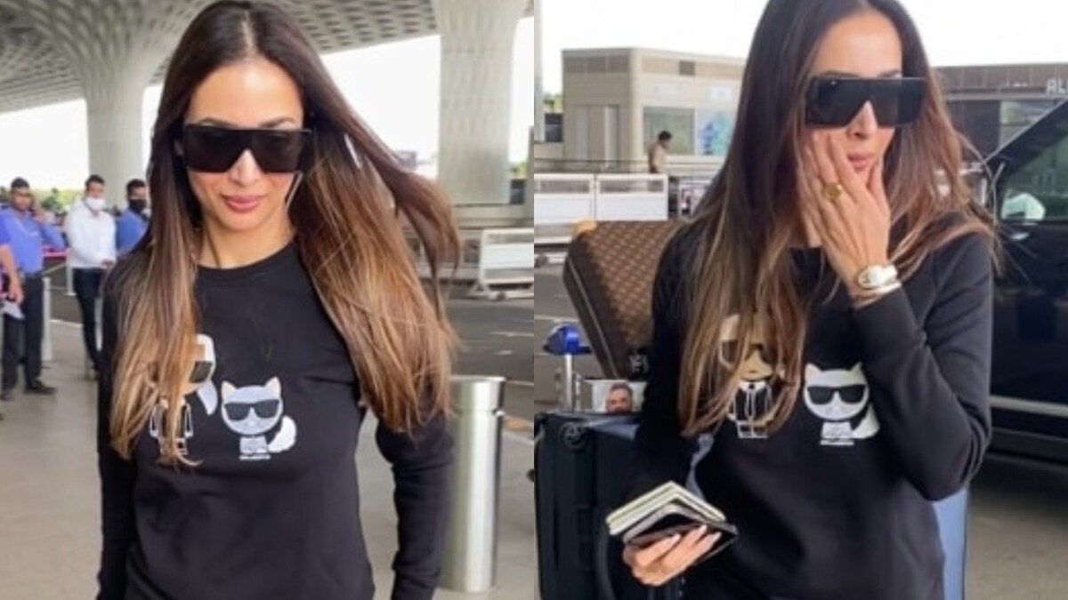 Malaika Arora Gives Fashion Police A Run For Their Money In Black Sweatshirt and Tights; Watch Video