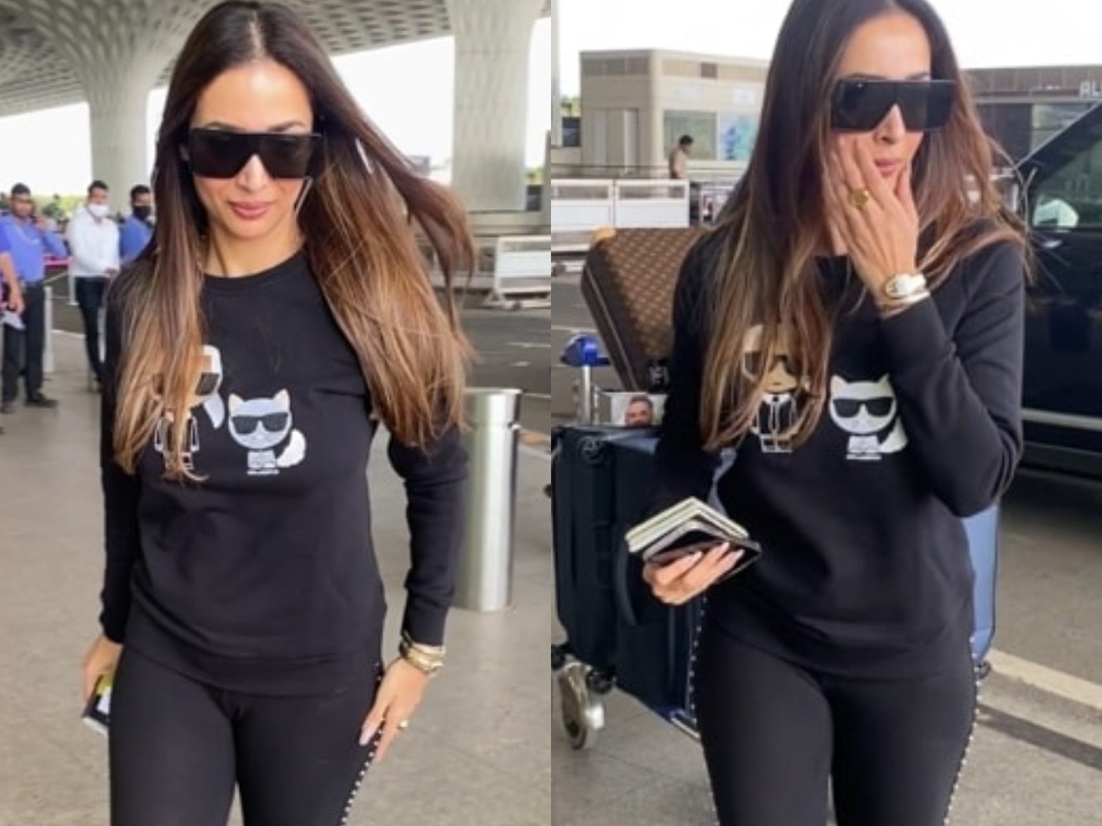 Malaika Arora Spotted at Airport Wearing 4 Lakh Rs Expensive Louis Vuitton  Jacket 