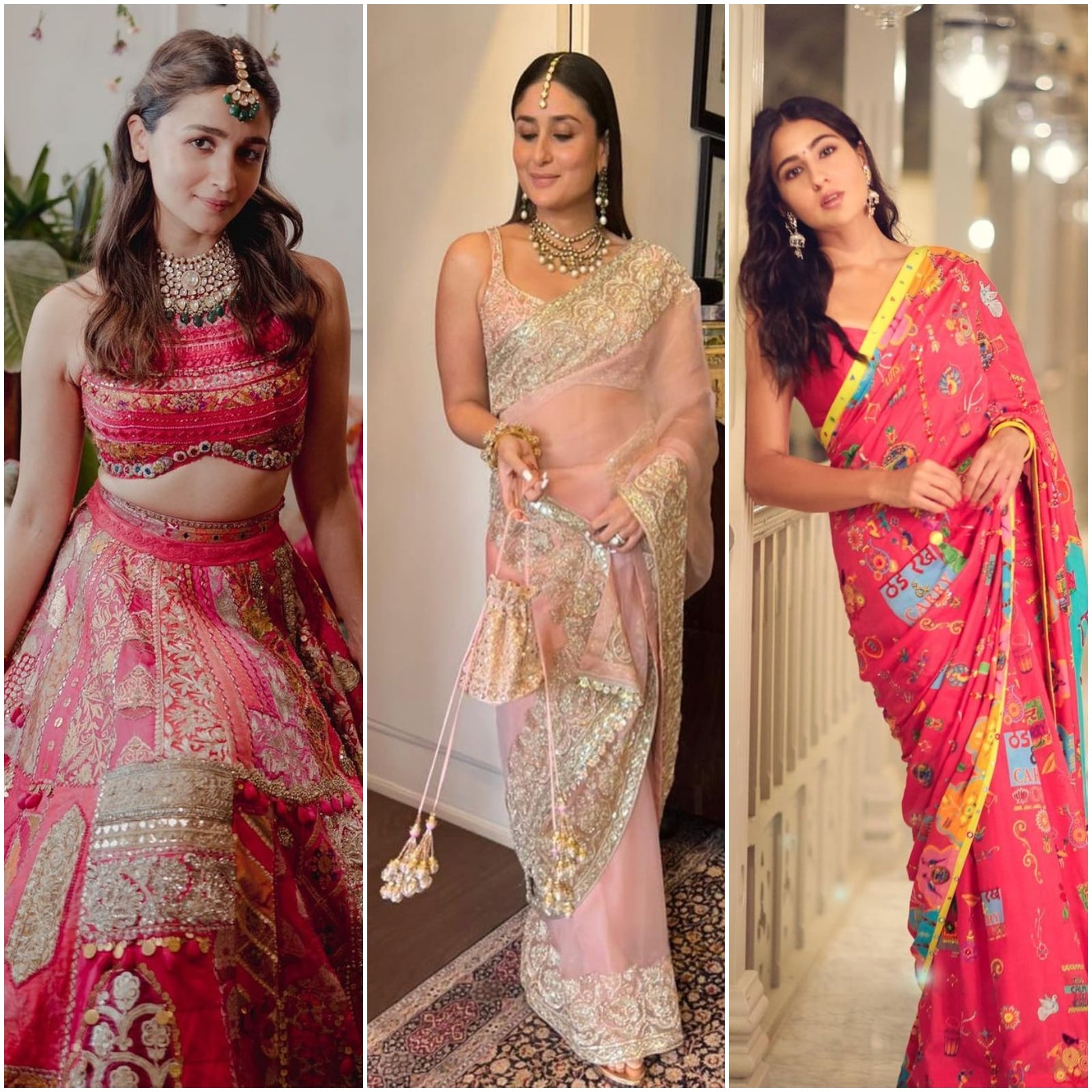 I Want To See Xxx Photo Of Video Madhuri Dixit - Navratri 2022 Day 9 PINK: Ace Your Ethnic Look Like Alia Bhatt, Kareena  Kapoor, Sara Ali Khan and Others