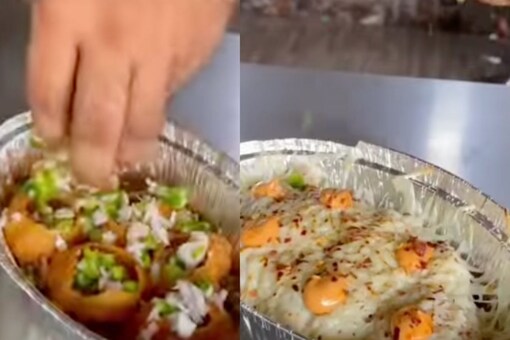 'Pizza Pani Puri' With Cheese and Veggies. (Image: Instagram/@thebitsy_tales)