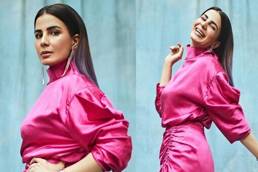 Kriti looks nothing less than a dream come true in this long pink dress (Image: Instagram)